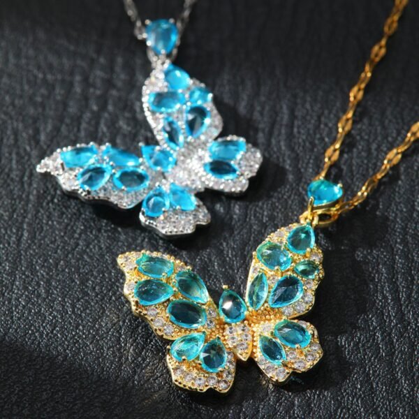 Collier papillon en zircon de luxe abordable pour femme – Image 4