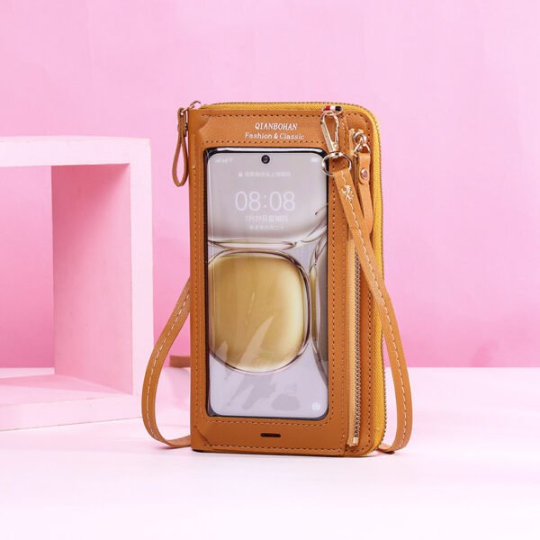 Sac à bandoulière transparent pour téléphone portable, écran tactile, antivol, et portefeuille – Image 6