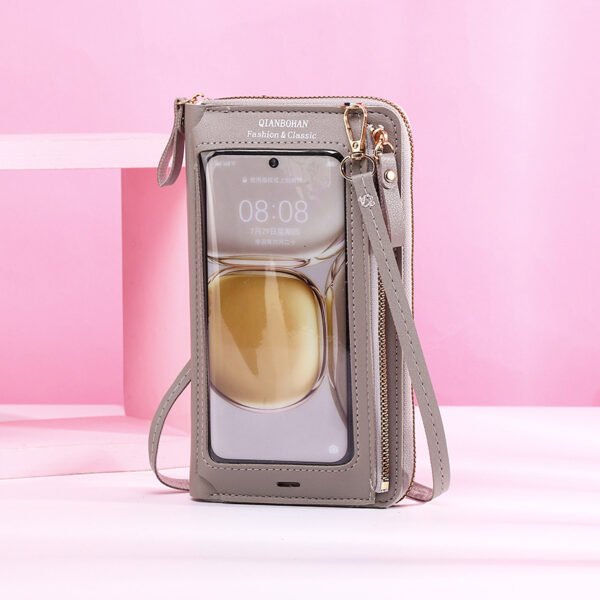 Sac à bandoulière transparent pour téléphone portable, écran tactile, antivol, et portefeuille – Image 9