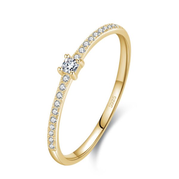 Bague index micro-incrustée en argent sterling S925, bijoux de haute qualité – Image 8