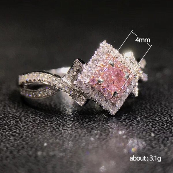 Bague créative en diamant et zircon à enroulement croisé – Image 4
