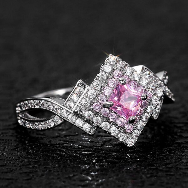 Bague créative en diamant et zircon à enroulement croisé