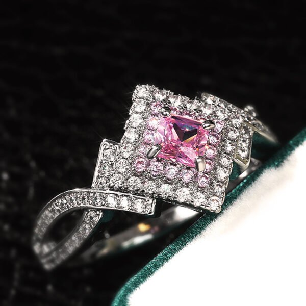 Bague créative en diamant et zircon à enroulement croisé – Image 9