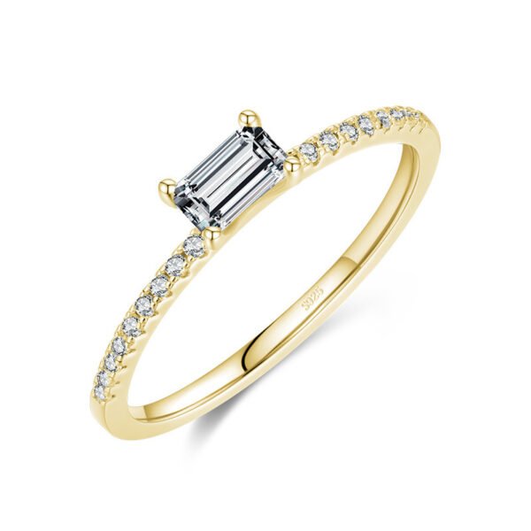 Bague index micro-incrustée en argent sterling S925, bijoux de haute qualité – Image 7
