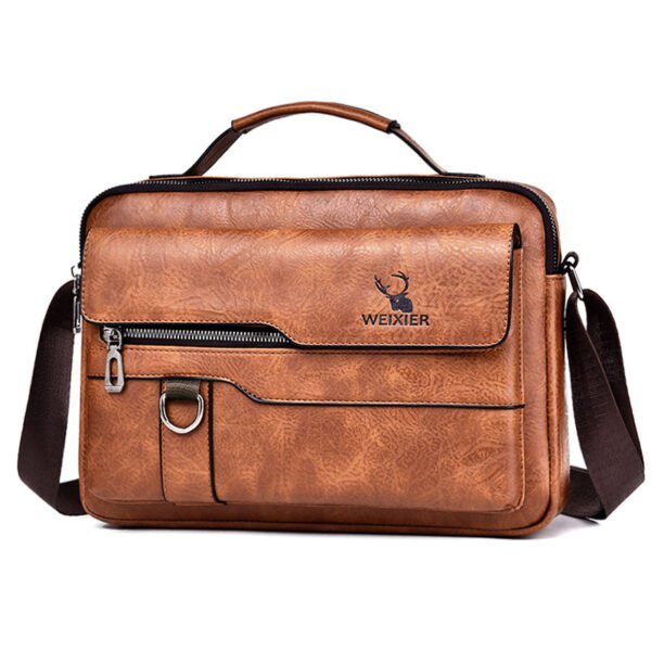 Sac messager tendance pour homme, sac à bandoulière en cuir synthétique, idéal pour les vacances – Image 7