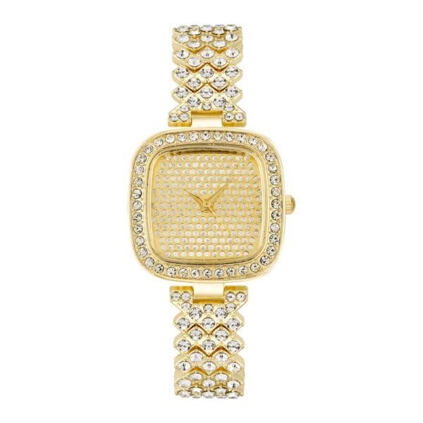 Montre à quartz tendance pour femme avec bracelet carré en diamant – Image 9