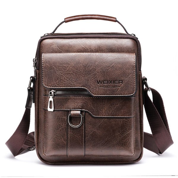 Sac messager tendance pour homme, sac à bandoulière en cuir synthétique, idéal pour les vacances – Image 4