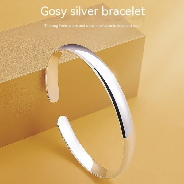 Bracelet Sutra en argent sterling 999 brillant avec cœur – Image 5