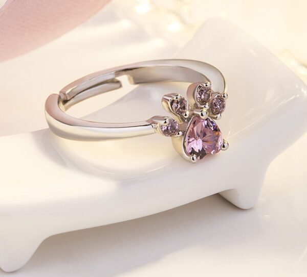 Bagues en forme de patte de chat, d'ours et de chien belle bijoux pour femmes + Ensemble – Image 4
