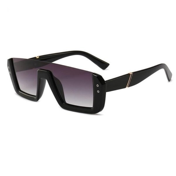 Lunettes de soleil siamoises tendance, monture rouge en filet, demi-monture