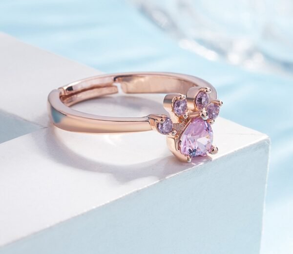 Bagues en forme de patte de chat, d'ours et de chien belle bijoux pour femmes + Ensemble – Image 5