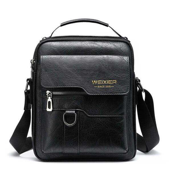 Sac messager tendance pour homme, sac à bandoulière en cuir synthétique, idéal pour les vacances – Image 9