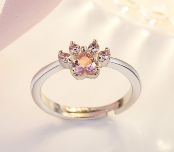 Bagues en forme de patte de chat, d'ours et de chien belle bijoux pour femmes + Ensemble – Image 3