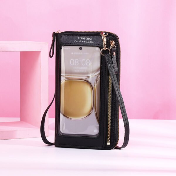 Sac à bandoulière transparent pour téléphone portable, écran tactile, antivol, et portefeuille – Image 5