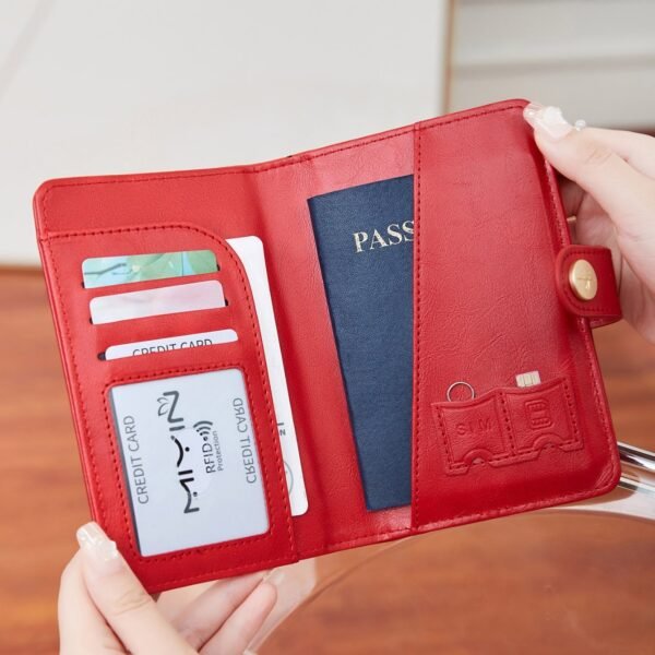 Rangement multifonctionnel pour passeport et protection pour documents tendance – Image 2