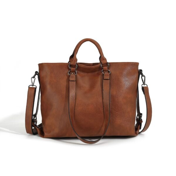 Sac fourre-tout en cuir souple et de grande capacité – Image 2