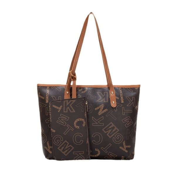 Ensemble de 2 Sacs à main Imprimé Tendance Rétro pour Femme – Grand Format – Image 7