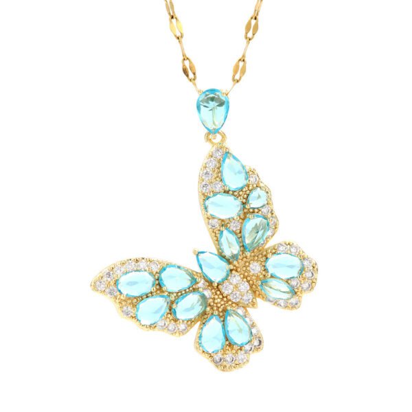 Collier papillon en zircon de luxe abordable pour femme – Image 3
