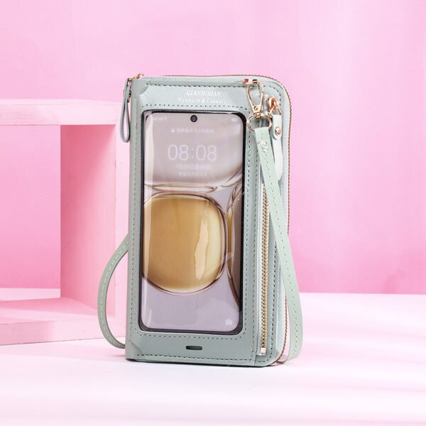 Sac à bandoulière transparent pour téléphone portable, écran tactile, antivol, et portefeuille – Image 8