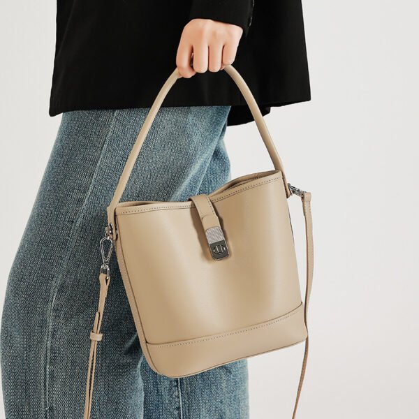 Sac seau en cuir  véritable de haute qualité pour femme – Image 3