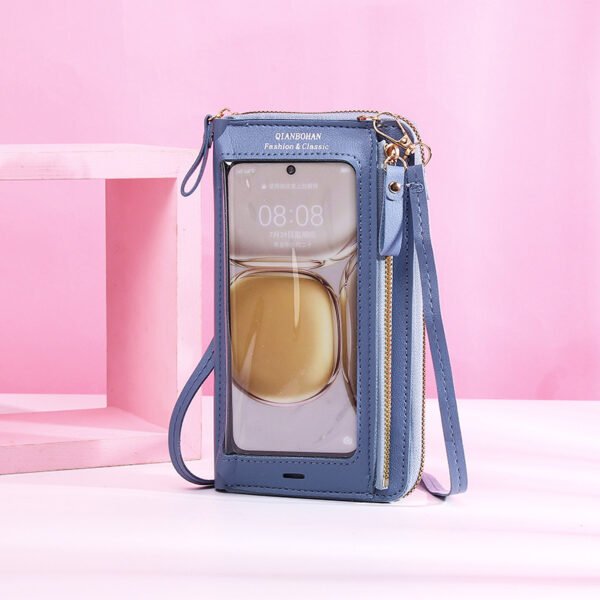 Sac à bandoulière transparent pour téléphone portable, écran tactile, antivol, et portefeuille – Image 7