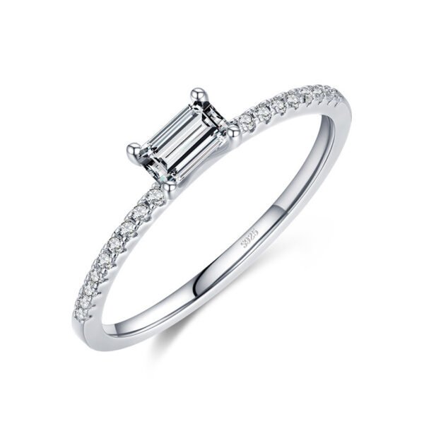 Bague index micro-incrustée en argent sterling S925, bijoux de haute qualité – Image 6