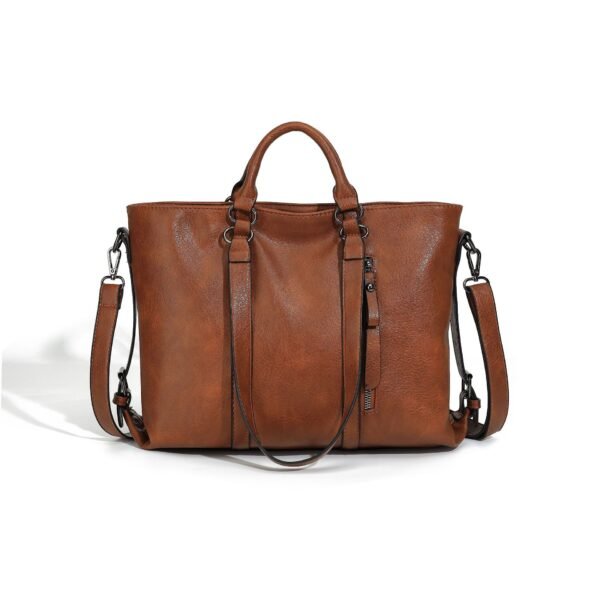 Sac fourre-tout en cuir souple et de grande capacité – Image 5