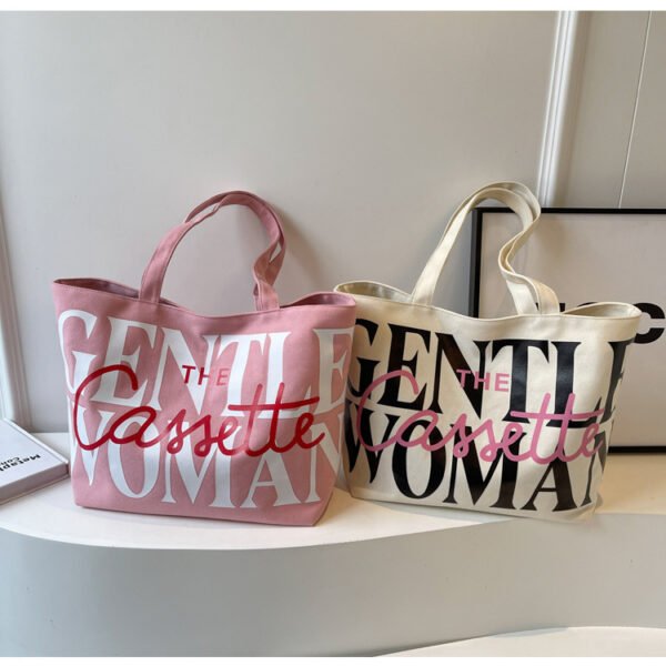 Sac fourre-tout en toile de grande capacité
