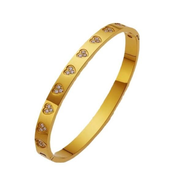 Bracelet romantique en acier titane et diamants pour femme – Image 5