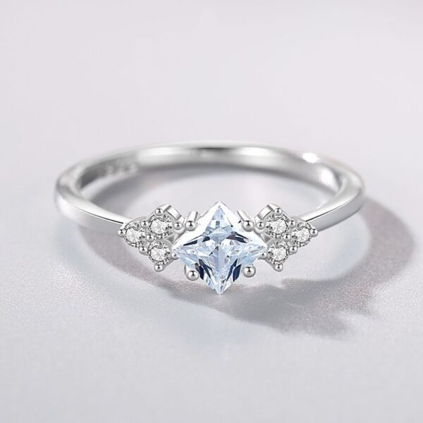 Bague en argent S925 pour femme, style japonais avec zircone cubique – Image 2