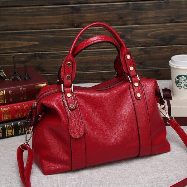 Jolie sac Boston en cuir pour femme – Image 7