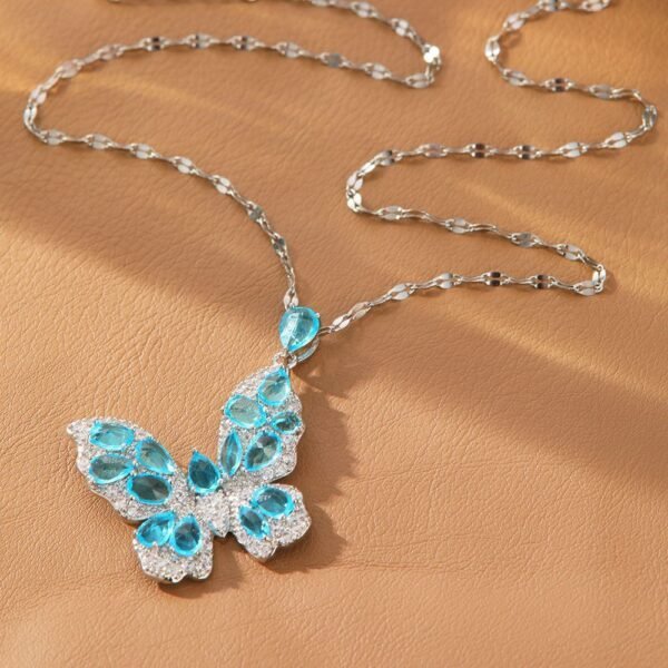 Collier papillon en zircon de luxe abordable pour femme – Image 2