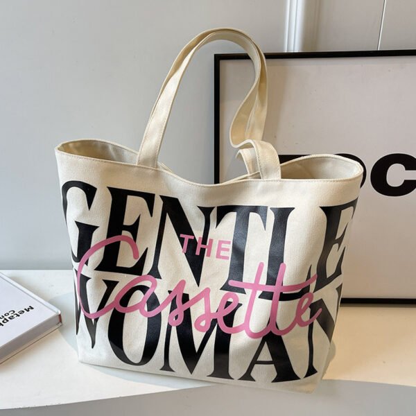 Sac fourre-tout en toile de grande capacité – Image 3