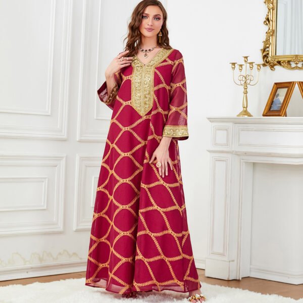 Belle robe à manches longues pour femme – Image 3