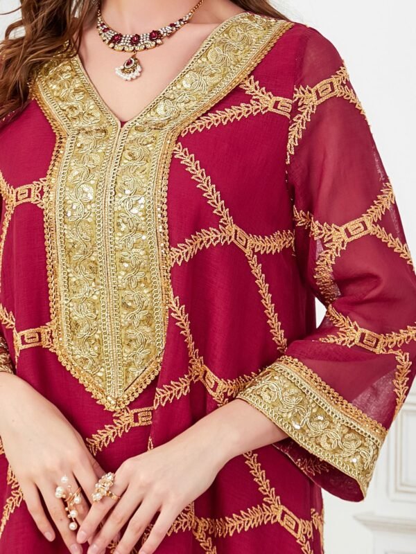 Belle robe à manches longues pour femme – Image 8