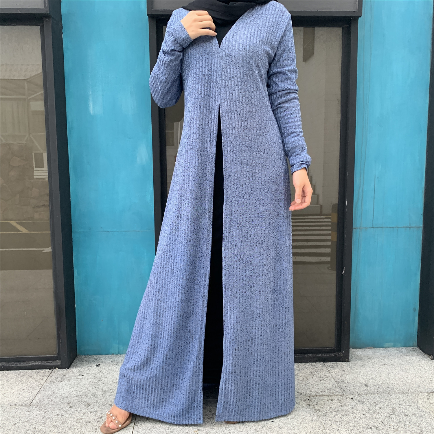 Robe-pull en tricot à manches longues – Image 8