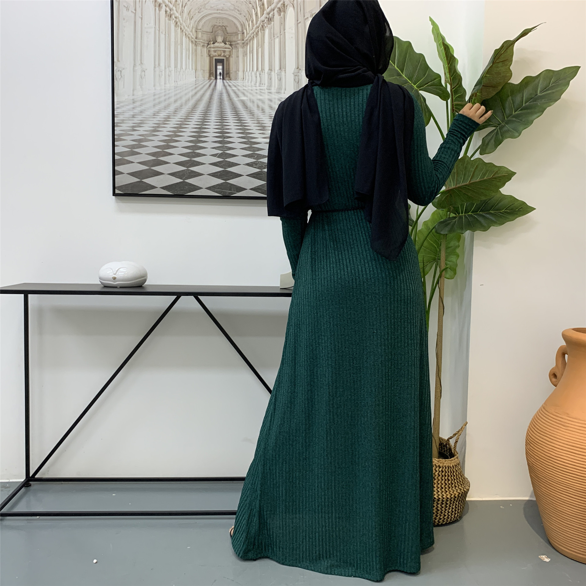 Robe-pull en tricot à manches longues – Image 3