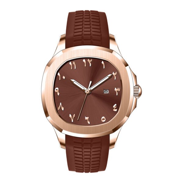 Montre à quartz étanche classique avec bracelet en silicone Grenade – Image 7