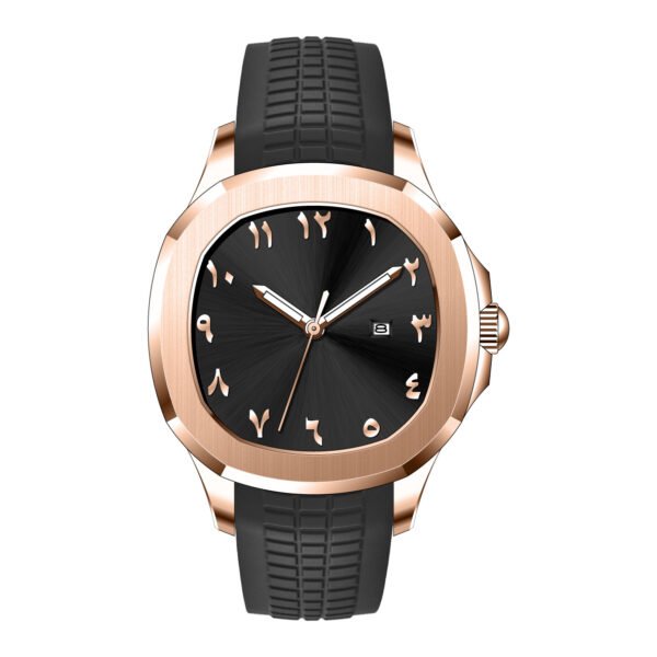 Montre à quartz étanche classique avec bracelet en silicone Grenade – Image 10