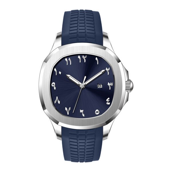Montre à quartz étanche classique avec bracelet en silicone Grenade – Image 4