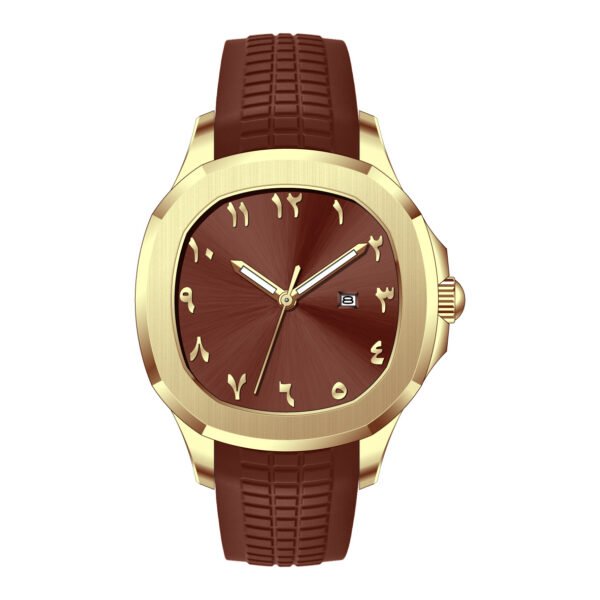 Montre à quartz étanche classique avec bracelet en silicone Grenade – Image 9