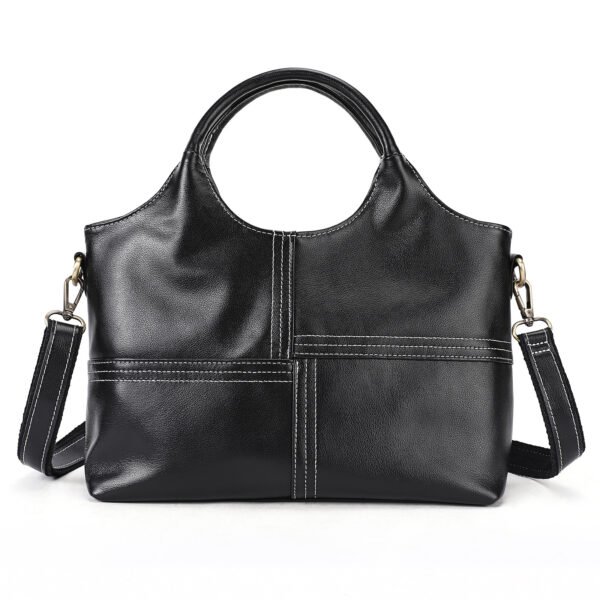 Sac à main en cuir véritable pour femme – Image 3